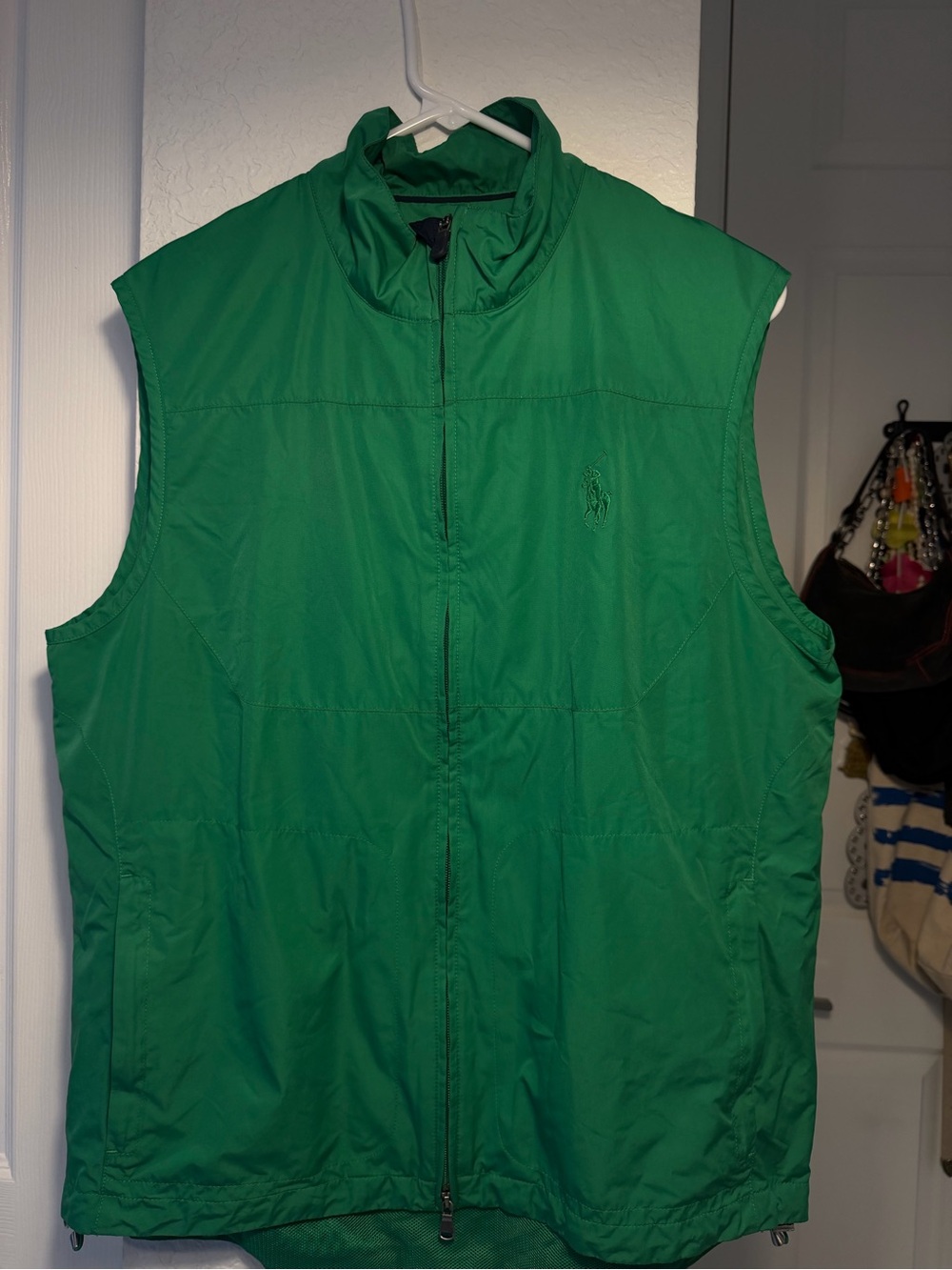 Polo by Ralph Lauren Kelly Green Quilted Zip Vest